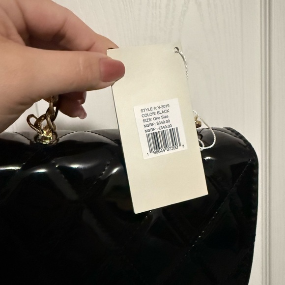 Valentino Orlandi Black Patent Leather Crossbody Bag - Picture 8 of 9